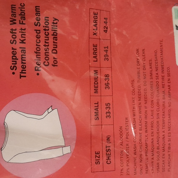 Joe Boxer Long Sleeve Crew Neck Thermal Size Large - Picture 3 of 3